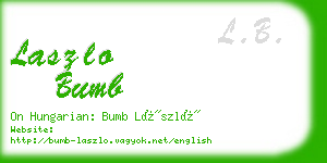 laszlo bumb business card